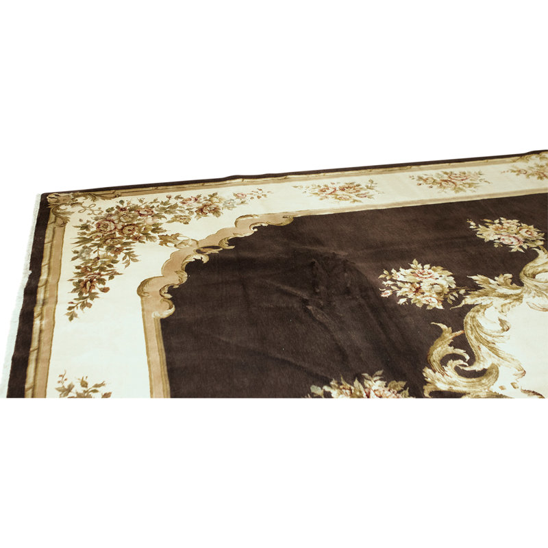 Handmade Silk and Wool Area Rug