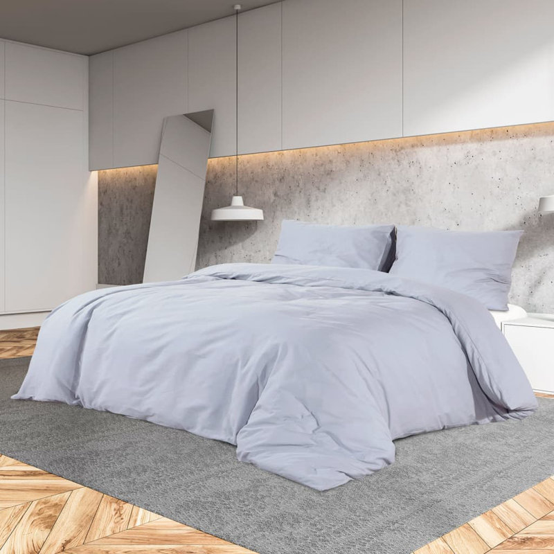 Modern & Contemporary Duvet Cover Set, Red, 155 x 200 cm - 2 Pillowcases (80 x 80 cm)