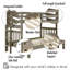 Lit superposé simple au-dessus d'un lit double Ahmia par Lark Manor ™-2096574718