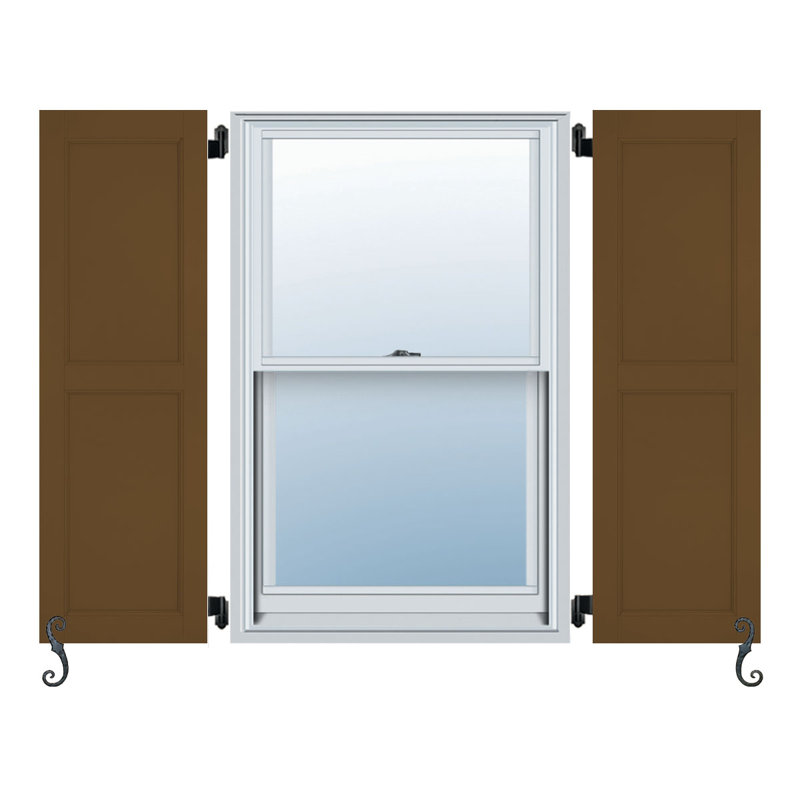 Ensemble de deux panneaux plats Atlantic, Brun fédéral, 20 po, 77"