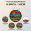 Panneau de vitrail 12 po H Sunset-1022704237