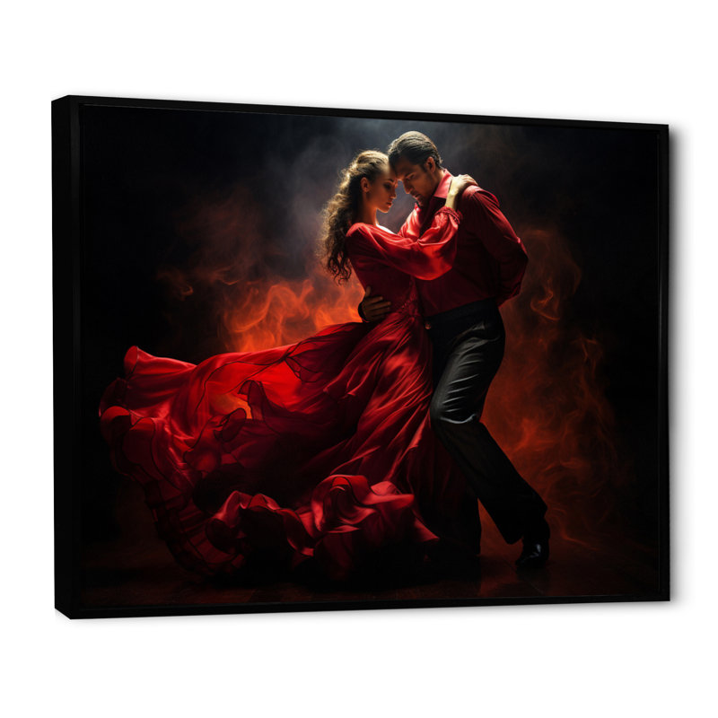 «South America Tango Passion II - Autres pays», art mural, Cadre flottant noir, H 24 po x l 32 po x P 1 po