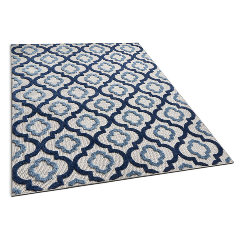 Geometric Indoor / Outdoor Area Rug, Rectangle 160 x 221cm