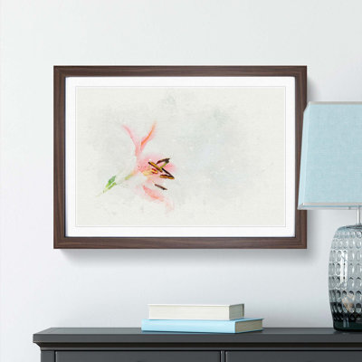 Portrait of a Pink Lily in Abstract - Framed Print