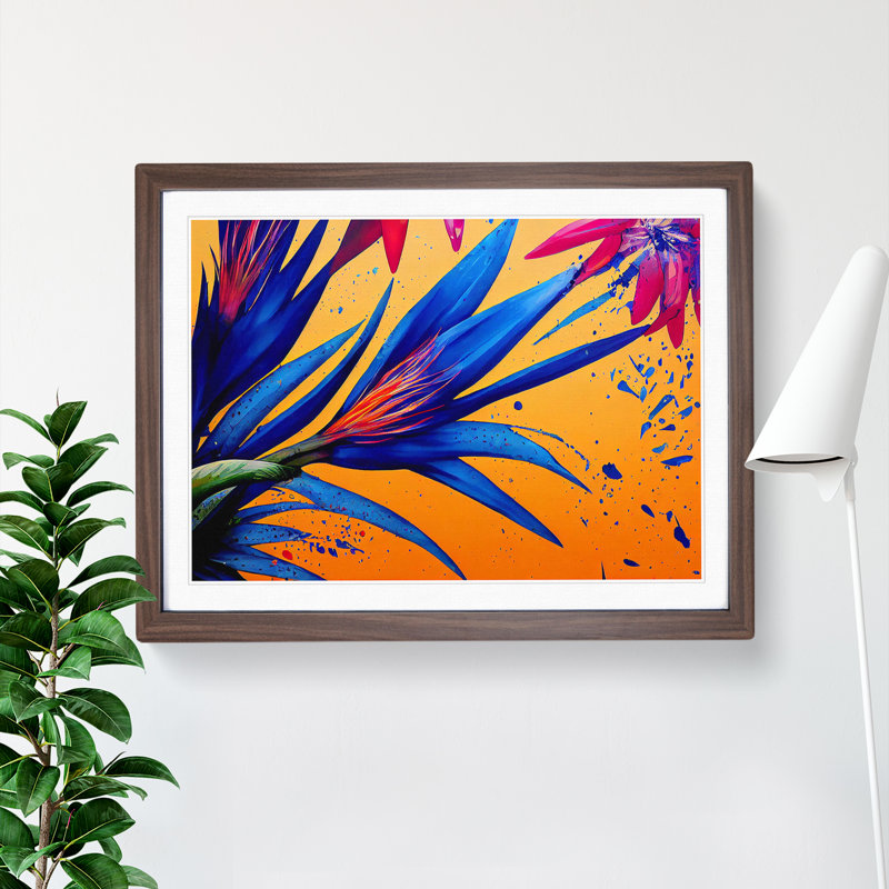 Bird of Paradise Flower Splash Vol.3 - Framed Print