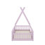 Lit simple en bois avec clôture-897621367