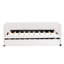 Lit de jour simple en velours beige avec housse de lit gigogne extensible et compacte pour une nuit de sommeil paisible