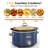 4 Quart Slow Cooker, Small Slow Cooker With 3 Cooking Settings, Dishwasher-safe Ceramic Pot, Glass Lid-120538841