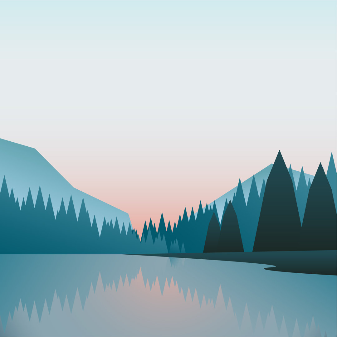 Simple Clean Scenery Illustration von Molotovcoketail - Drucken