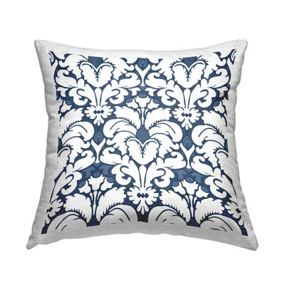 Damask Outdoor Throw Pillow