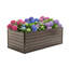 Ensemble de jardin surélevé en métal 74,6 po x 35,4 po x 25 po avec finition noyer