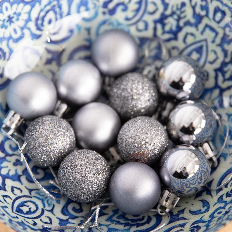 Polyvinyl Chloride (PVC) Bauble, 3cm H x 3cm W x 3cm D, Grey