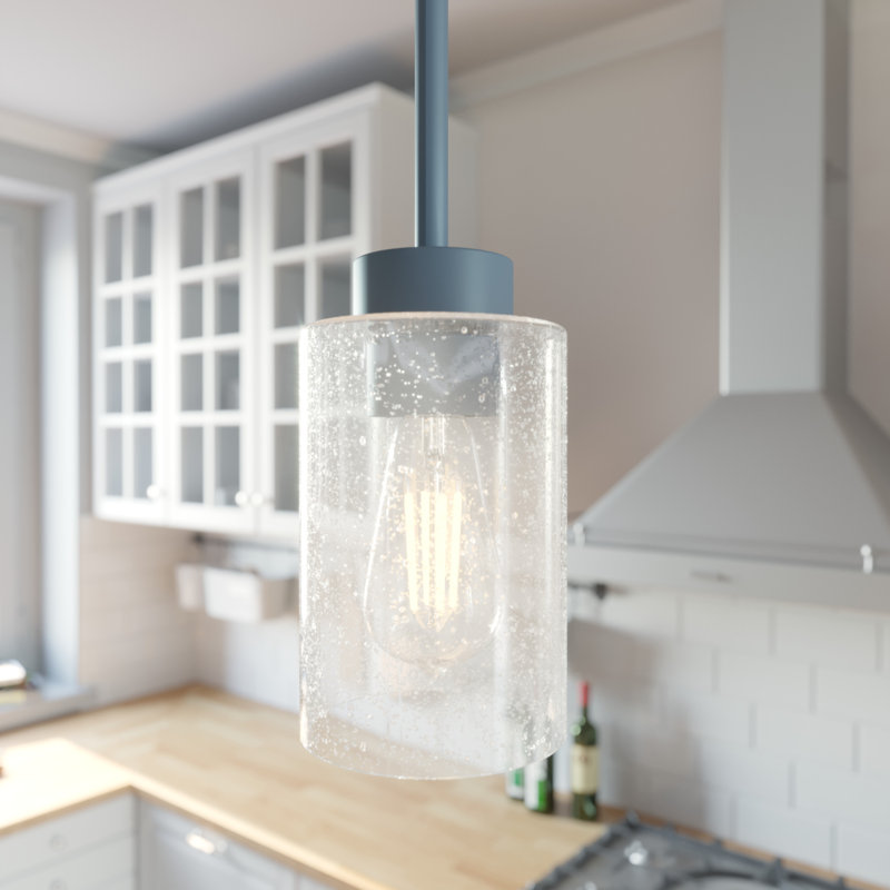 Hartland 1 - Light Single Jar Pendant, Indigo Blue