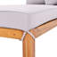 3-Piece Acacia Outdoor Lounge Set With Rope Armrests And Coffee Table