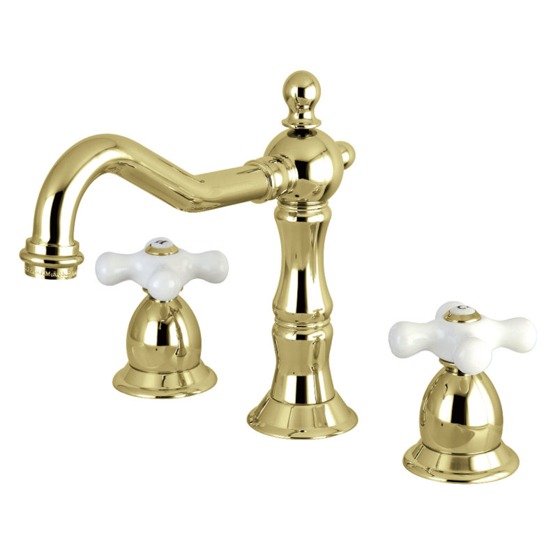Robinet de salle de bain espacé Kingston, Laiton poli