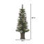Set Of 2 Elegant 4 Foot Potted Hard Mixed Needle Loveland Spruce Trees With Decorative Accents