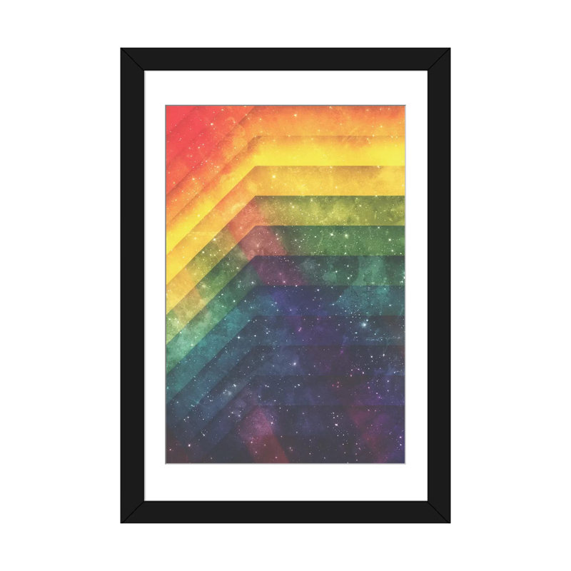 «Time and Space», impression sur toile tendue, H 24 po x l 16 po x P 1 po, Papier d'art encadré noir, Blanc