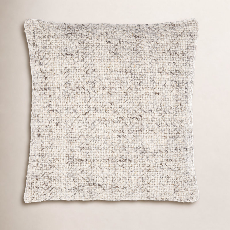 Coussin Ellingson, H 18 po x l 18 po, Housse de coussin seulement - sans coussin, Blanc antique