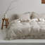 Ensemble de housse de couette en lin à volants-812165167-808424118