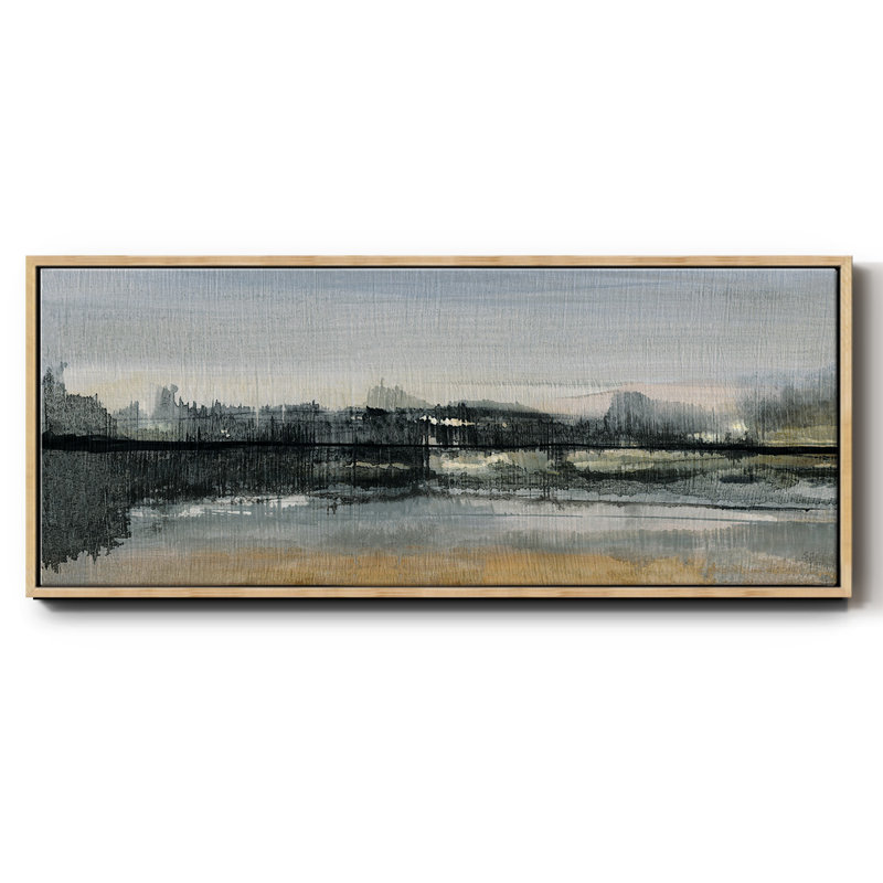 River Cross- Framed Canvas, 8" H x 20" W
