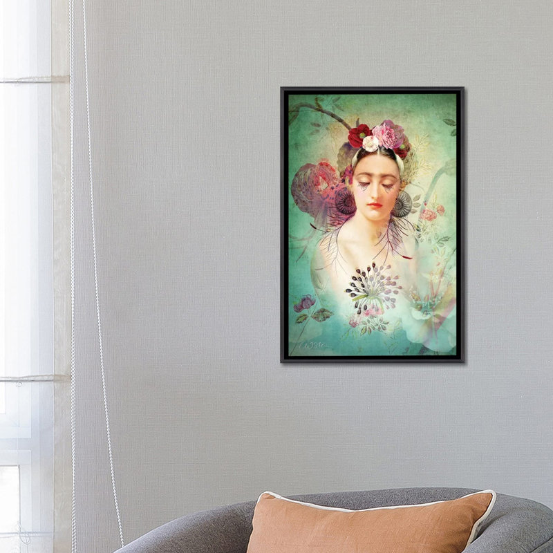 «Spring Glow» par Catrin Welz-Stein - impression d'art graphique, H 26 po x l 18 po x 1,5 po, Pas de tapis