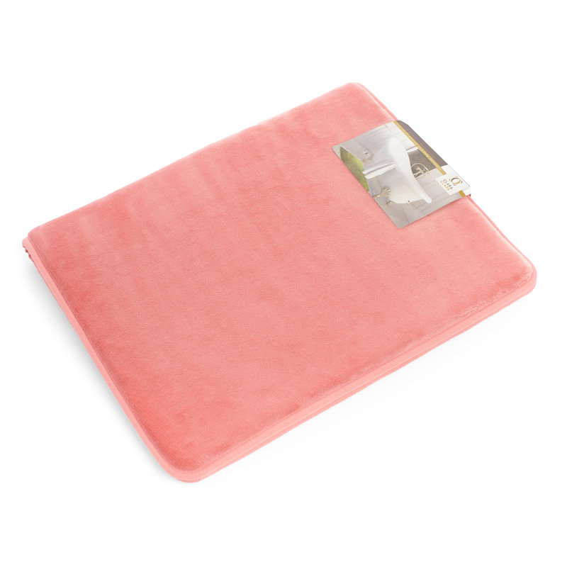 Tapis de bain antidérapant pour baignoire et douche, Rose corail, H 1 po x l 20 po x p 32 po