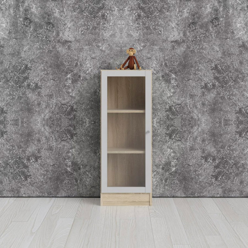 Base 107.2cm H x 40.6cm W Standard Bookcase, Oak/White