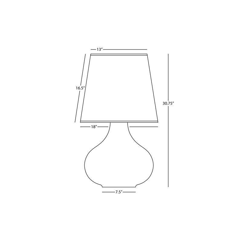 June Table Lamp, Buff Linen, Jungle