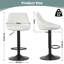 Swivel Faux Leather Adjustable Height Bar Stool-1411078361