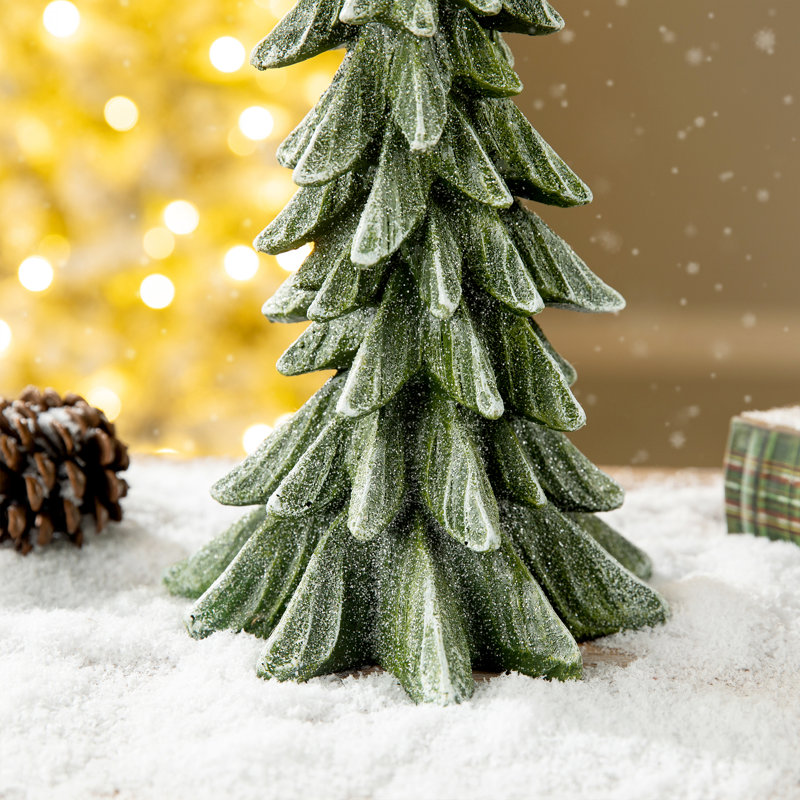 Resin Christmas Table Tree Décor, Green