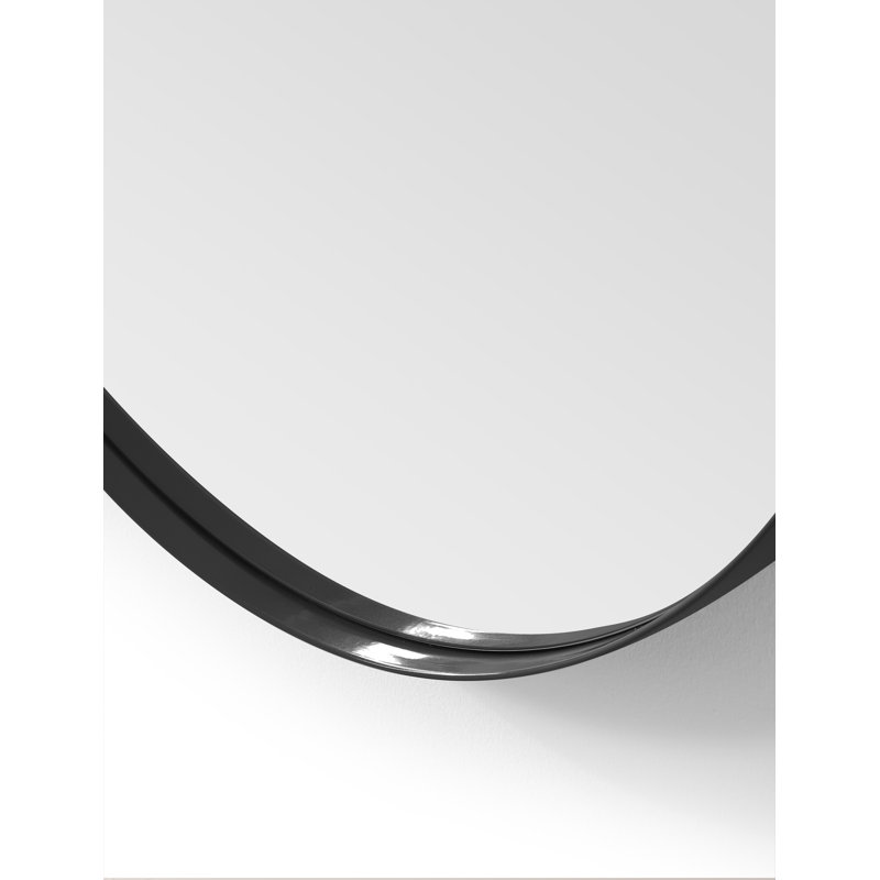 Birkbeck Metal Flat Mirror, Black, 24" x 24"