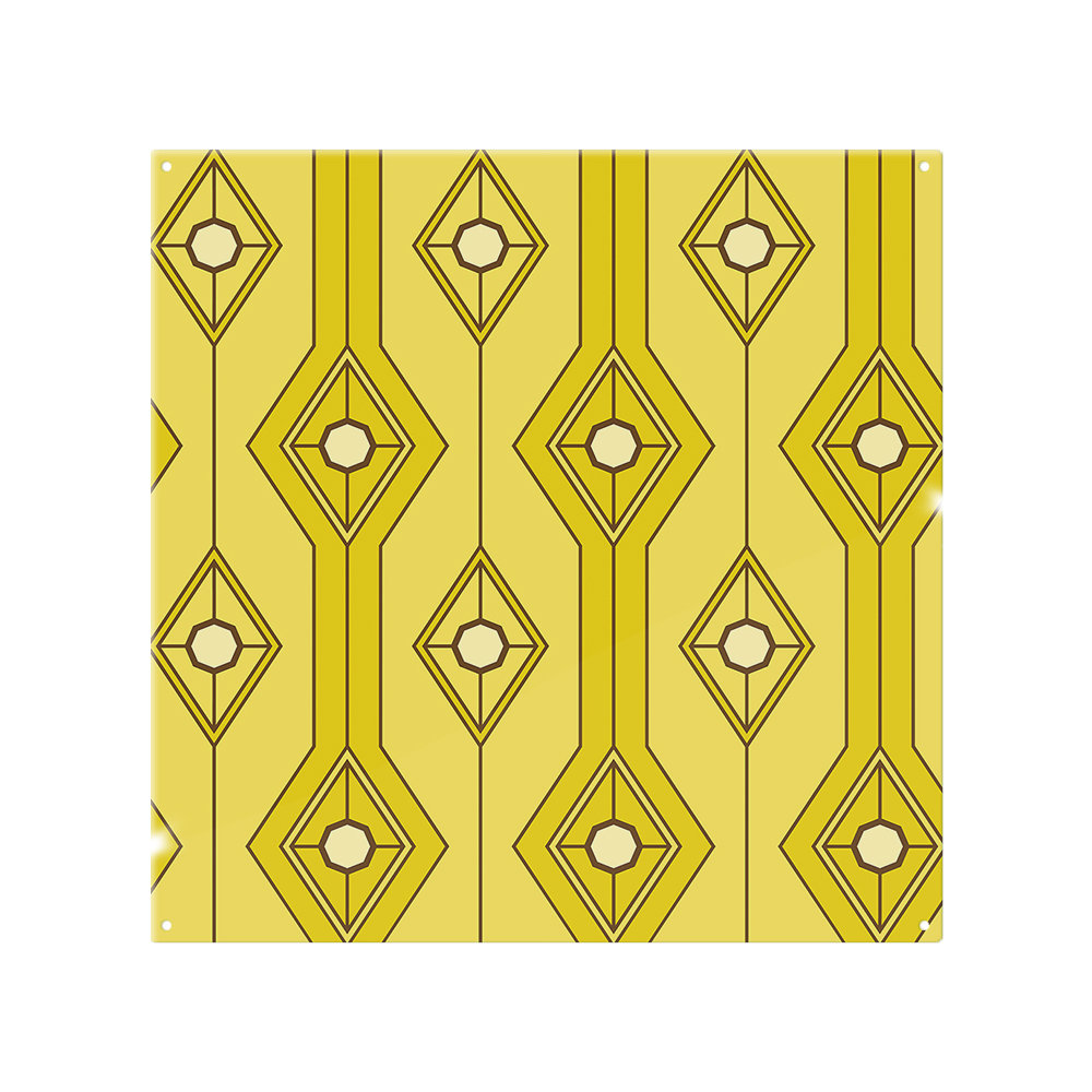 Yellow Geometric Splash Back