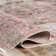 Traditional Medallion Distressed Performance Red Rug