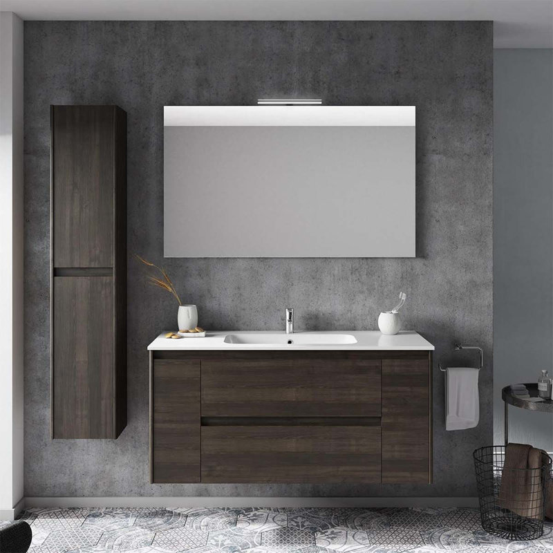 Ambra 47.4'' W Single Vanity, Samara Ash, Gloss White