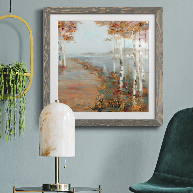 Welcome Autumn - peinture encadrée, Cadre gris, H 31,5 po x l 31,5 po x P 1,5 po