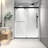 6076 Inch Double Sliding Matte Black Shower Door - 8Mm Tempered Glass, Nano Cleaning, Adjustable , -Proof Defence Treatment