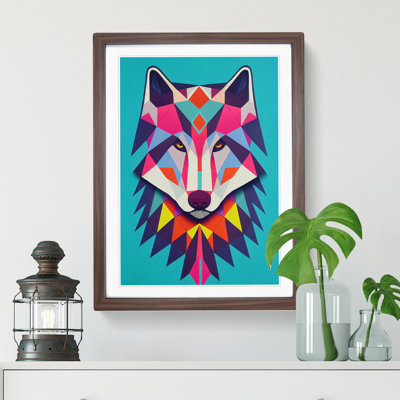 Colourful Abstract Wolf - Wall Art