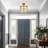 3-Light Dimmable Semi-Flush Mounted Coastal Ceiling Light for Foyer Hallway Stairwell Kitchen