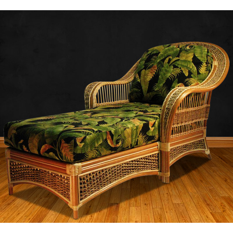 Chaise longue à accoudoirs évasés, Fern Natural