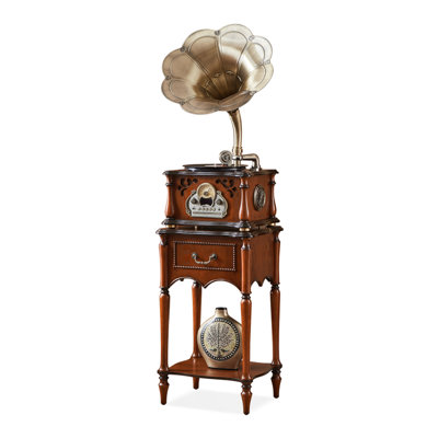 Brown Rectangular Solid Wood Media Players