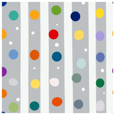 Couvre-lit matelassé à pois multicolores