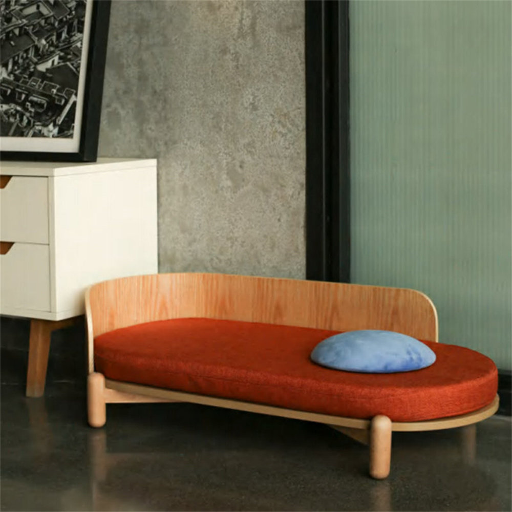 Azel 35.9'' Wooden Sunset Couch, Large Pet Sofa Couch, Elevated Beds for Indoor Cat and dog Rest & Play AllModern