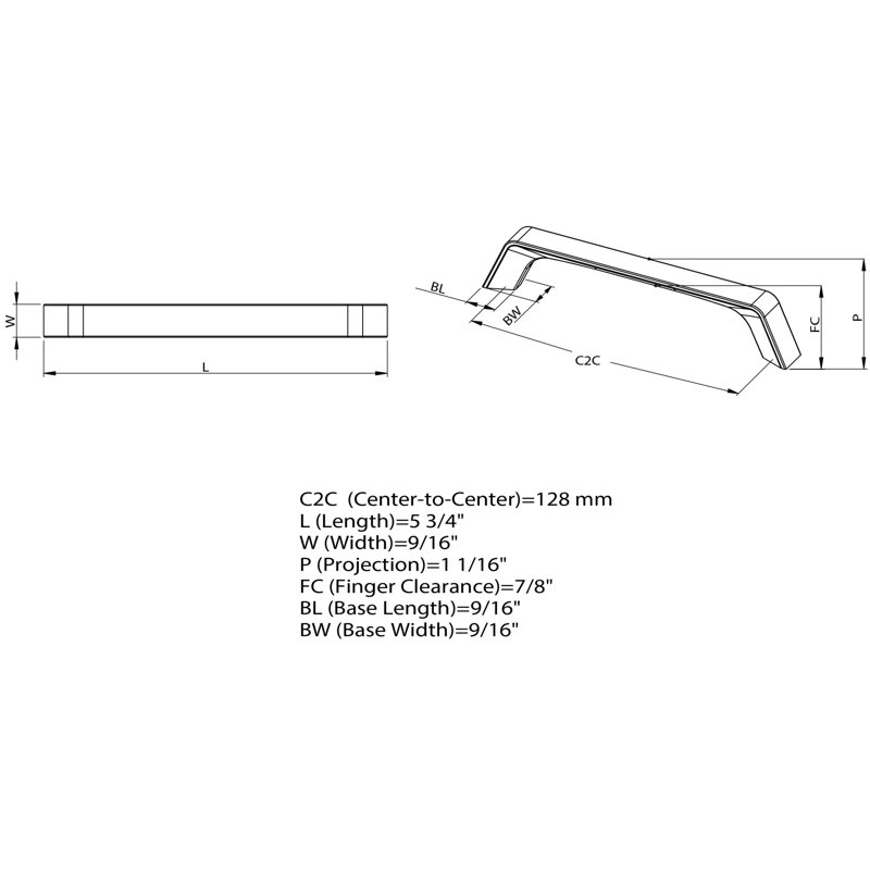 5 1/16" Center Arch Pull Multipack, Champagne Bronze