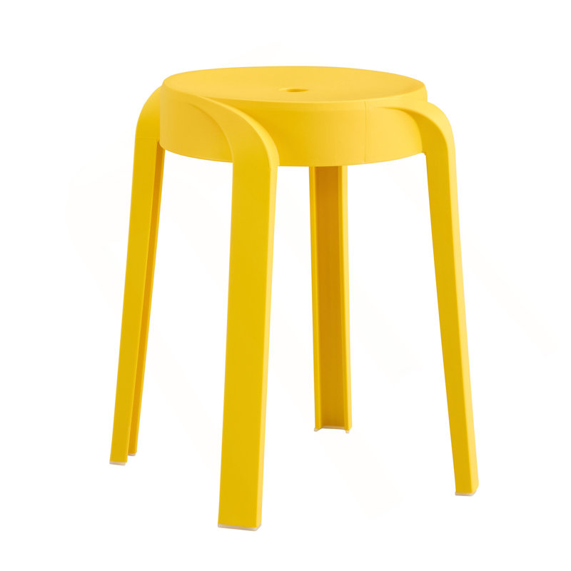 Paquet de 4 tabourets de salle de classe empilables, Moutarde
