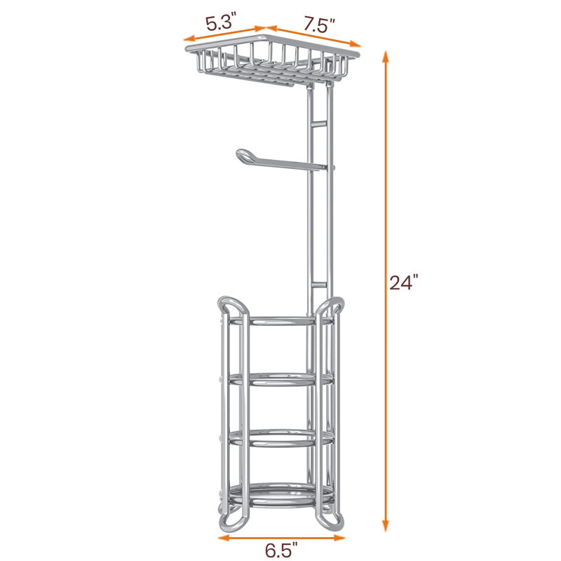 Free Standing Toilet Paper Holder, Chrome