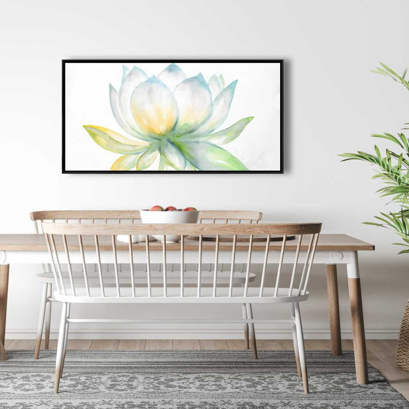 Fleur de lotus - Toile exotique encadrée pour la décoration intérieure