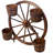 Wagon Wheel Barrel Planter