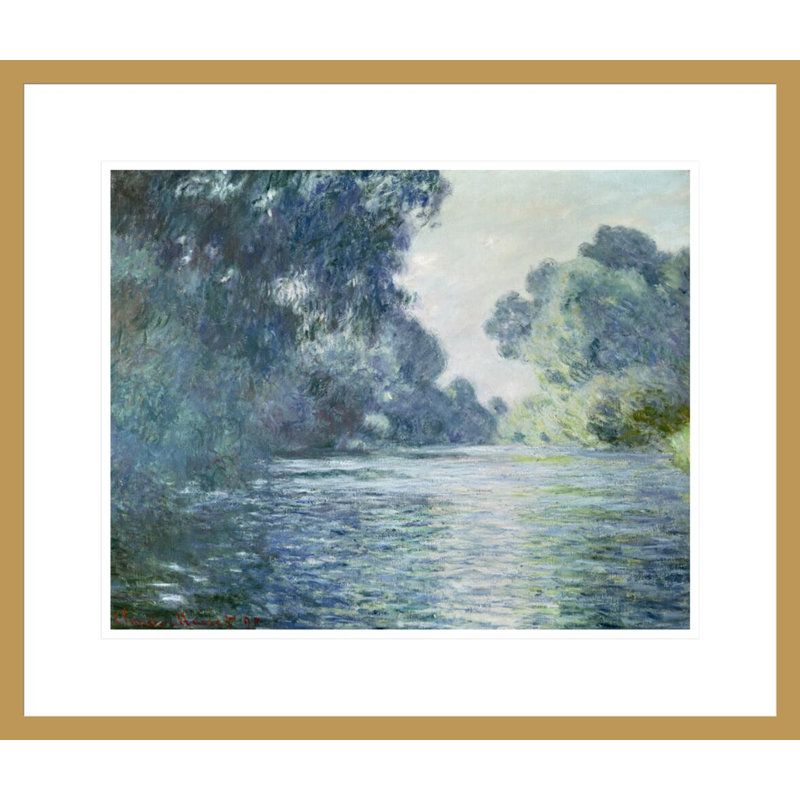Branche de la seine près de Giverny par Claude Monet, impression giclée encadrée, H 17,75 po x l 20,88 po