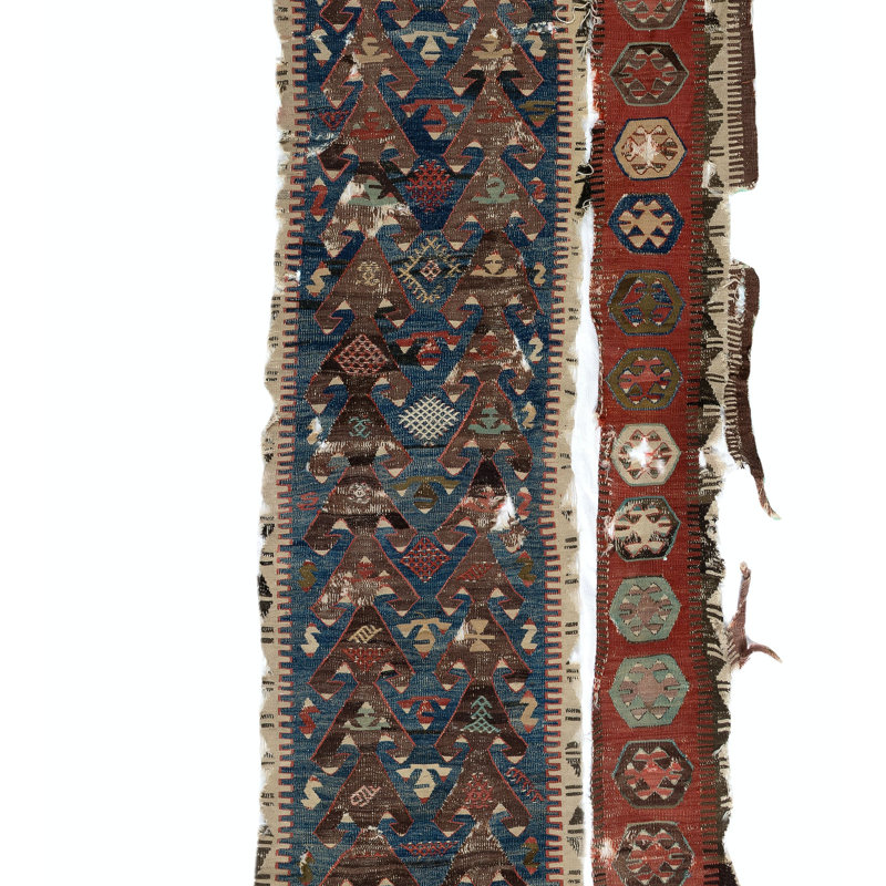Fragment de kilim anatolien antique, 18e siècle
