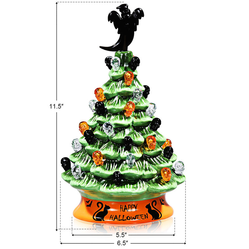 Arbre de Noël pin vert 1 pi avec 12 lumières DEL
